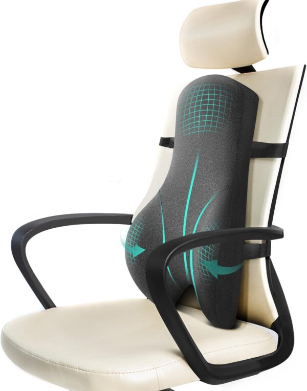 Long Back Support for Office Chair Fully Support Entire Back for Comfort,Pain Relief and Posture Improved- Memory Foam Lumbar Support Pillow for Office Chair,Recliner