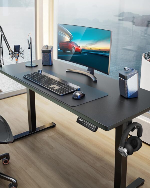 Height Adjustable Electric Standing , 48 x 24 Inches Sit Stand up , Memory  Home   (Black) - Image 2