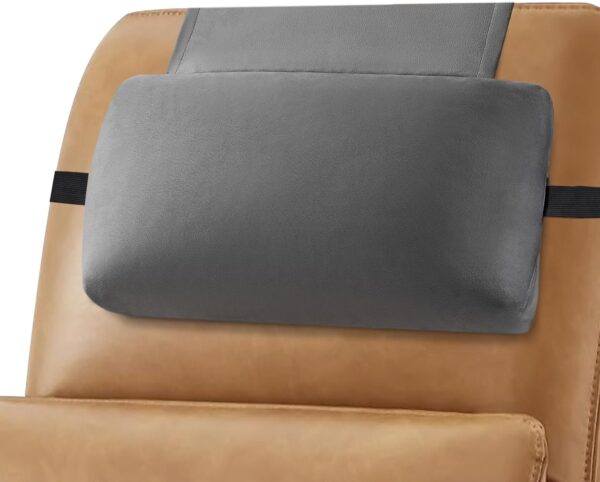 Head Recliner Pillow Adjustable Shredded Memory Foam Headrest Pillows for Recliner Chairs,Non-Slip Velvet Cushion for Pain Relief Neck Support Pillow for Travel Home Sofa Armchair with Zipper Cover
