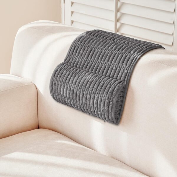 Headrest and Support Pillow,Recliner Pillow for Neck, Head, or Foot for Office or Massage Chairs, Neck Pain Relief and Cervical Support. Nonslip, Zipped Cover. (Gray, 5.5" Wx13 Lx3 H)