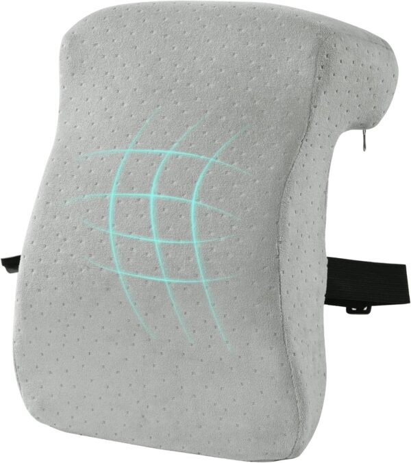 Memory Foam Neck Support for Short-Back Office Chair, Supportive Headrest Pillow for Neck Pressure Relief Improved Posture for Working Chair, Car and Travel